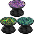 3 Pack Fashionable Clear Glitter Expandible Collapsible Moblile Phone Grip by HighQualityFlagship