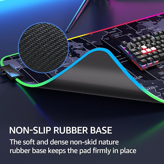 KTRIO RGB Large Gaming Mouse Pad Desk Mat, Superior Micro-Weave Cloth, Non-Slip - Image 4