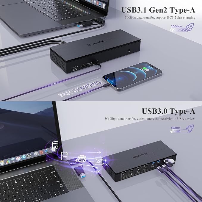 WAVLINK DisplayLink Laptop Docking Station - Image 7