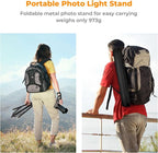 K&F Concept Light Stand for Photography, 6.5ft/2M Portable Extendable Photo - Image 7