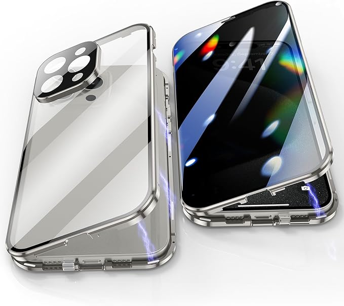 Jonwelsy Anti Peeping Case for iPhone 15 Pro, 360 Degree Front and Back Privacy by Jonwelsy
