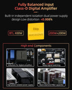 FX-Audio- L07 Stereo Audio Amplifier 200W x2 MA5332MS 2 Channel Class D Power - Image 9