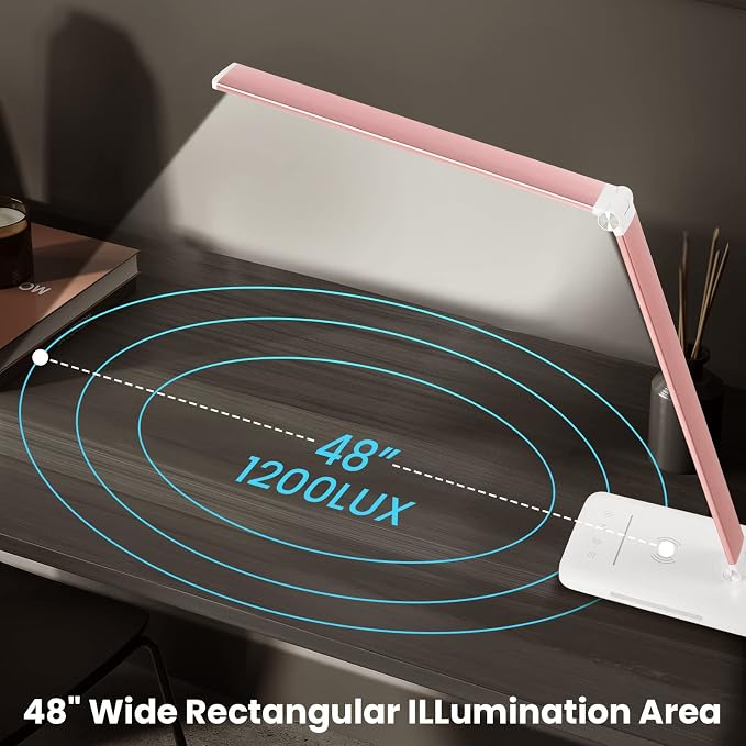 LED Desk Lamp with Night Light, Fast Wireless Charger, USB Charging Port - Image 6