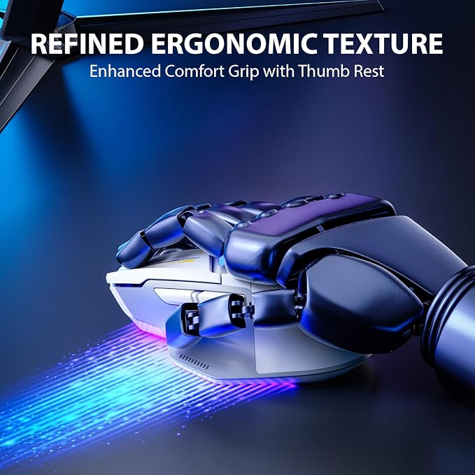 INPHIC IN9 Wireless Gaming Mouse, True Tri-Mode Bluetooth/Type-C Wired/2.4G - Image 8