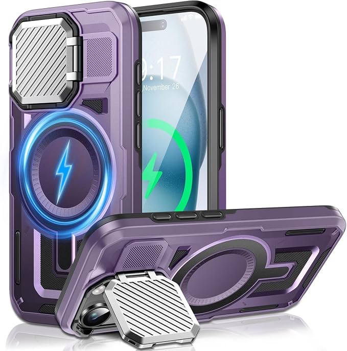 Camera Stand Case for iPhone 15 Plus, 2024 Version Military Grade Protective by Unknown