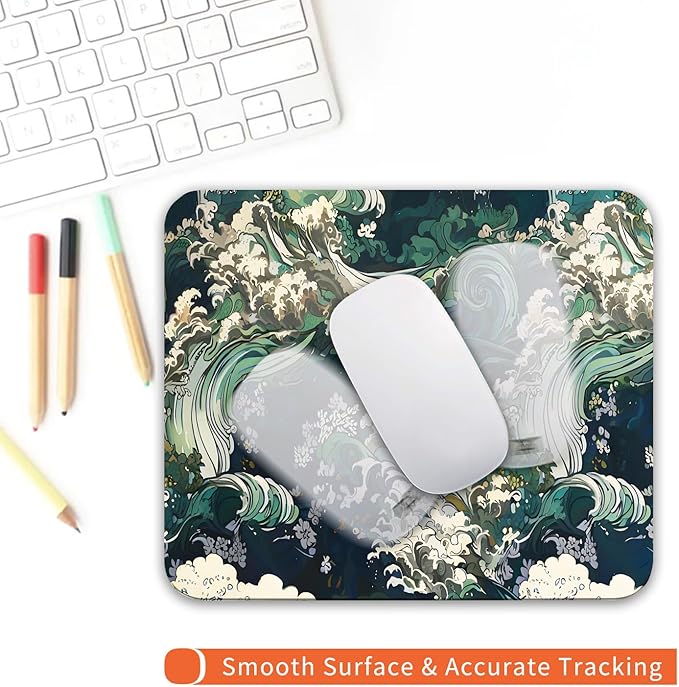 Square Mouse Pad Japanese Art, Personalized Premium-Textured Custom Mouse Mat - Image 4