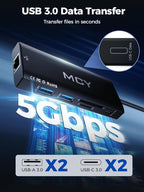 MCY USB C Hub, Laptop Docking Station Dual Monitor Single 8K, 10 in 1 Type-C - Image 5