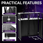 DJ Table Stand Portable booth Double Deck, Foldable DJ Stand Booth, Heavy-Duty - Image 2