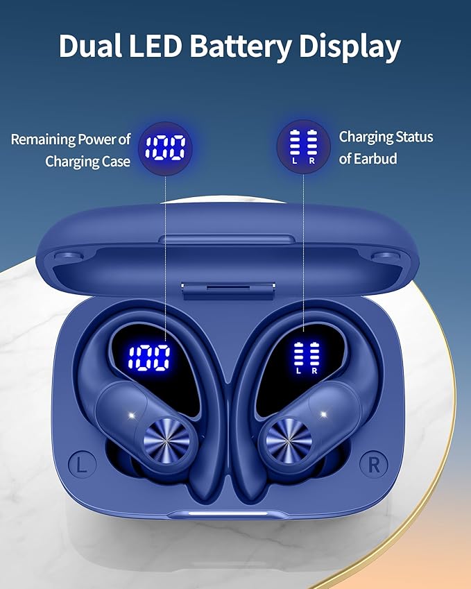 PocBuds Bluetooth Headphones Wireless Earbuds 80hrs Playtime Wireless Charging - Image 3