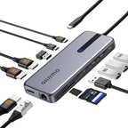 USB C Laptop Docking Station, 13 in 1 Docking Station Dual/Triple Monitor Hub by GIISSMO