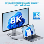 14 in 1 Triple 4K Display USB C Docking Station, Single DisplayPort Up to - Image 3