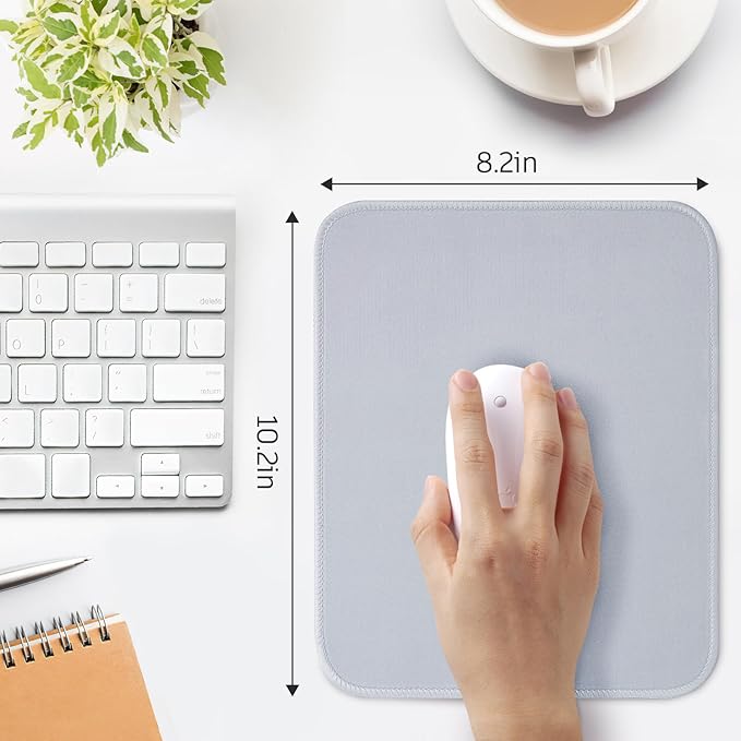 Gray Splash-Proof Textured 10.2 x 8.2Inch Mouse Pad - Image 3