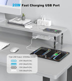 Dual Layer Desk Clamp Power Strip, Desktop Edge Mount Surge Protector - Image 5