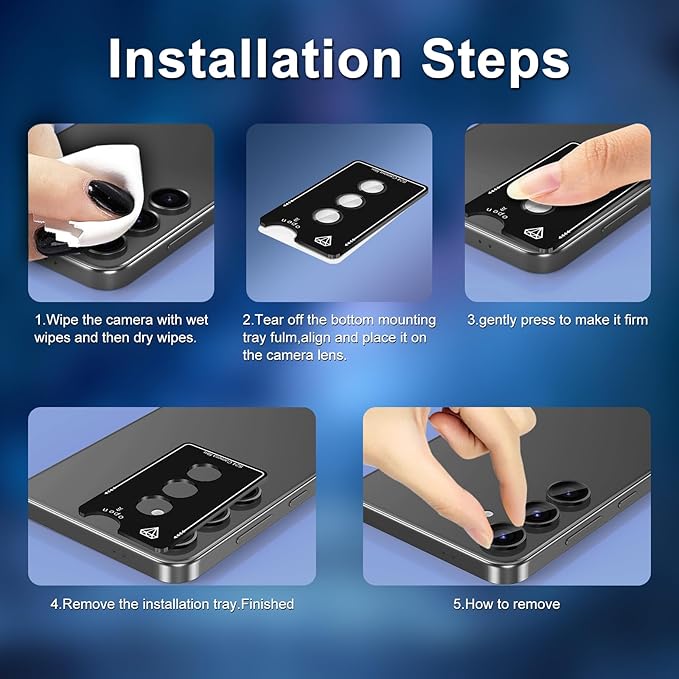 for Samsung Galaxy S24 Plus Camera Lens Protector, Individual Metal Ring - Image 6
