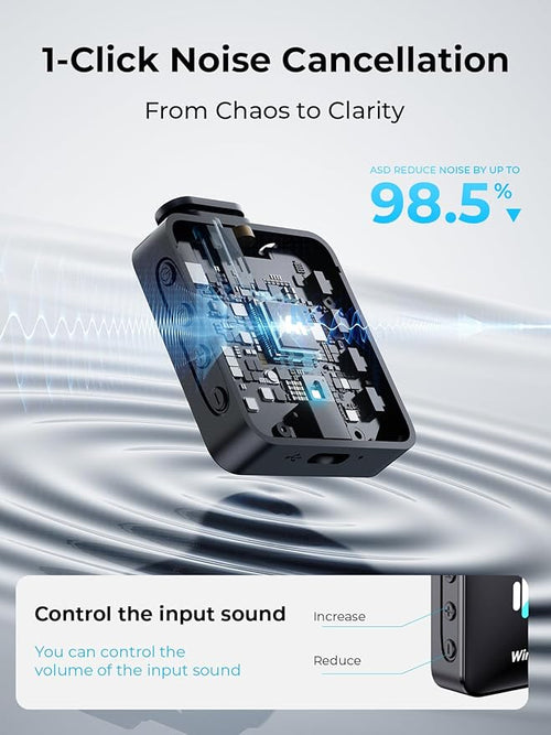 3-in-1 Microphone for iPhone: Wireless Lavalier Microphone for Camera & Android - Image 2