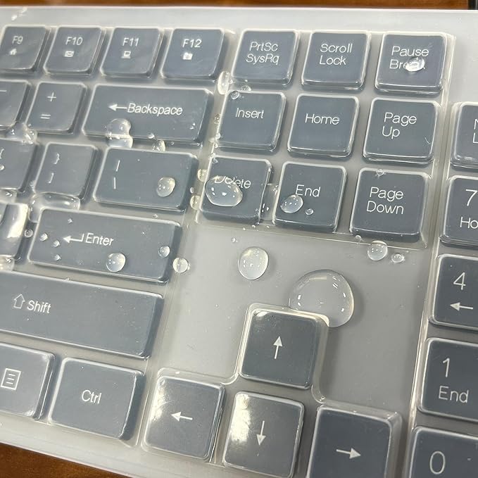 Wired Computers Keyboard with Cover Comfortable Hand Feel, Laser Engraved - Image 7