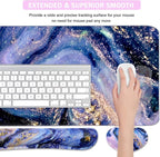 Keyboard Mouse Pad Set, Extended Mouse Pad+Keyboard Wrist Rest Support - Image 4