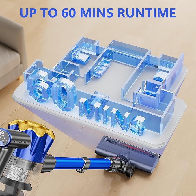 Cordless Vacuum Cleaner, 450W 48Kpa Powerful Stick Vacuum, Vacuum Cleaners - Image 3