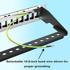 Jadaol 24 Port Blank Patch Panel, 1U 19inch Rack/Wall Mount Patch Panel - Image 6