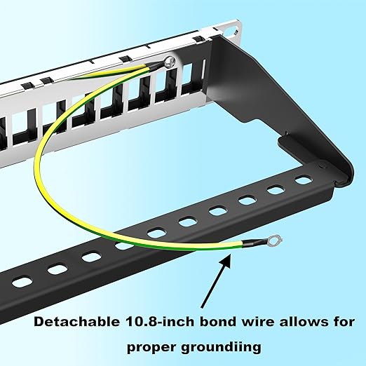 Jadaol 24 Port Blank Patch Panel, 1U 19inch Rack/Wall Mount Patch Panel - Image 6