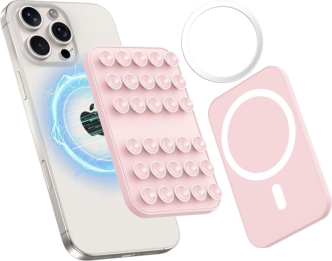 Patented Magnetic Sticky Phone Suction Grip Mount by AMSKY