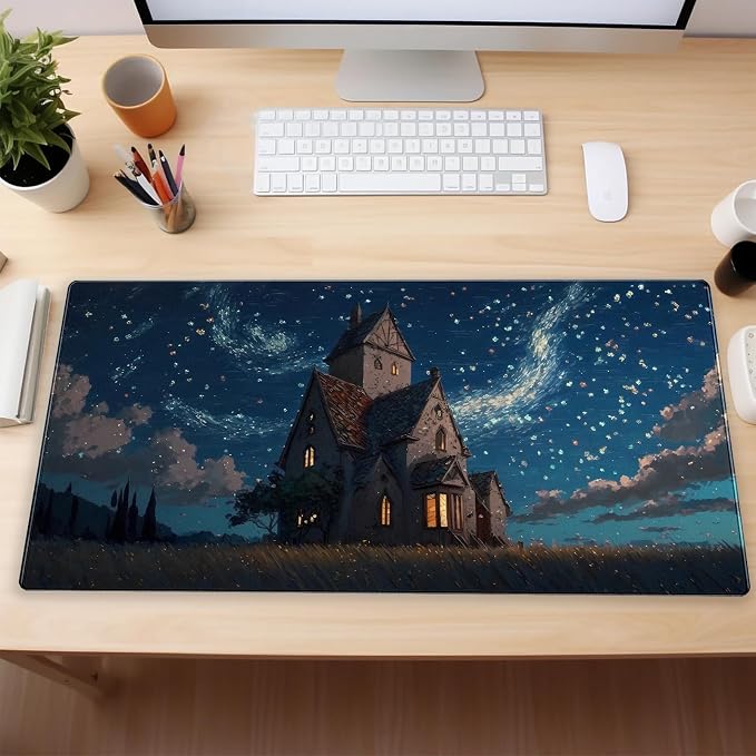 Anime Art Starry Sky Castle Desk Mat - Image 6