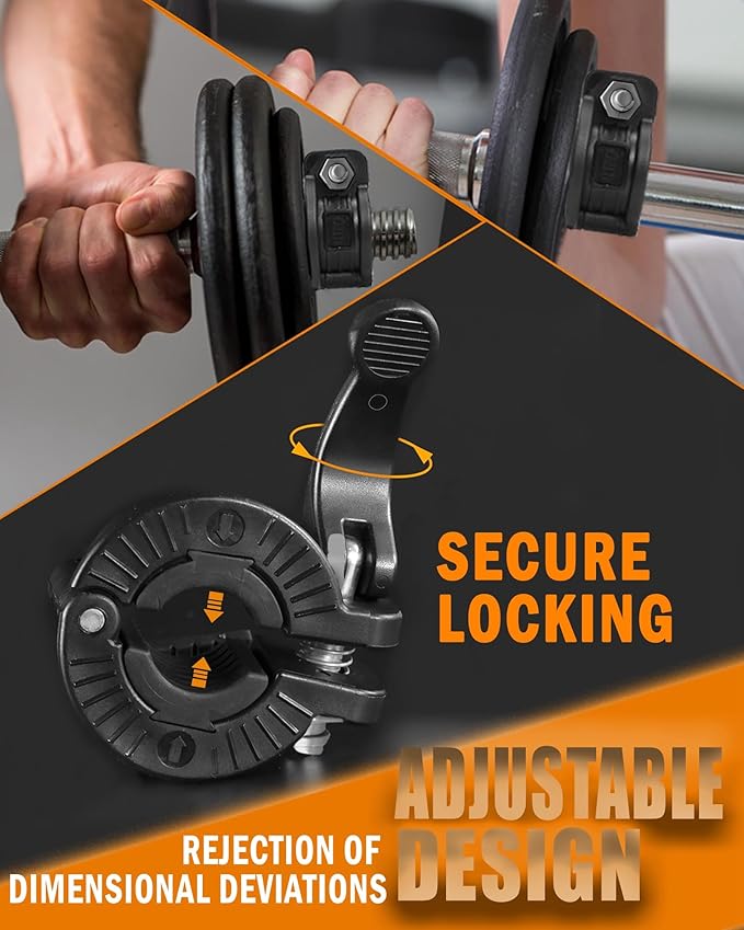 MAXRICH Barbell Clamp 1 inch Multiple Sizes & Adjustable Weight Clips - Image 3