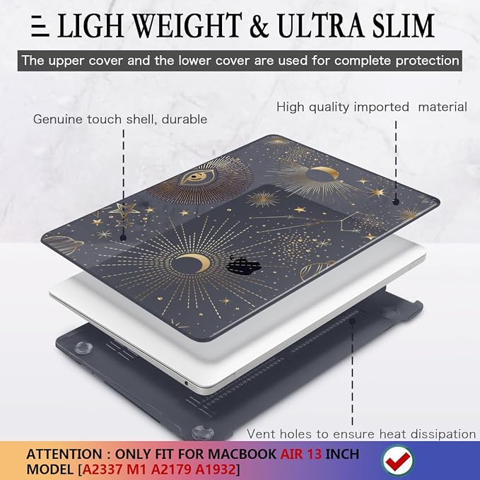 CISSOOK Compatible with 2021 2020 MacBook Air 13 inch Case M1 A2337 A2179 A1932 - Image 4