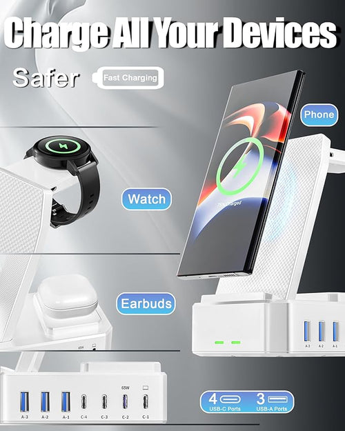300W Wireless Charger for Samsung, Zutspzss 10 in 1 Wireless Charging Station - Image 2
