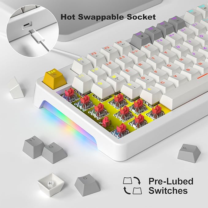 AK96 Smart Mechanical Keyboard Gaming, 96 Keys Full Size - Image 2