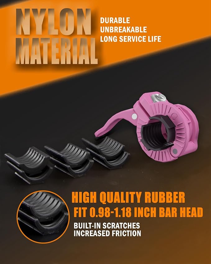 MAXRICH Barbell Clamp 1 inch Multiple Sizes & Adjustable Weight Clips - Image 5