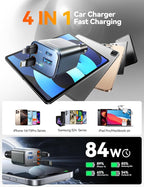 JOYROOM Retractable Car Charger 84W Car Charger USB C - Image 4