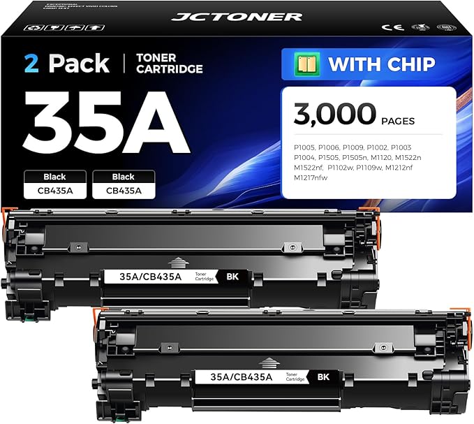 35A Black Toner Cartridge 2-Pack Replacement by JCTONER