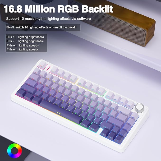 AULA F75 Pro Wireless Mechanical Keyboard, 75% Hot Swappable Custom Keyboard - Image 6