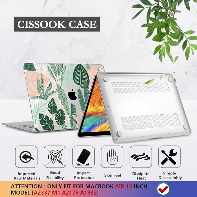 CISSOOK for MacBook Air 13 inch Case 2021 2020 2019 2018 Release A2337 M1 A2179 - Image 6