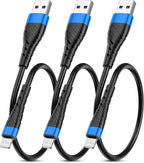 OIITH MFi Certified Short for iPhone Charger Cable 3 Pack 1 Ft, 12 inch for by OIITH