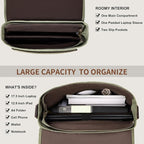 ESTARER Men's Messenger Bag 17.3 Inch, Water-resistant Canvas Laptop Bag - Image 7