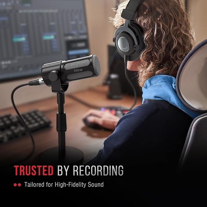 FIFINE XLR Dynamic Microphone, Studio Vocal Mic - Image 9