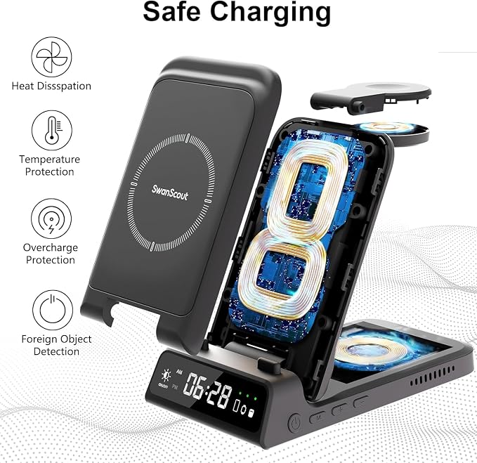 Charging Station for iPhone, SwanScout 703A, Wireless Charger for iPhone - Image 8