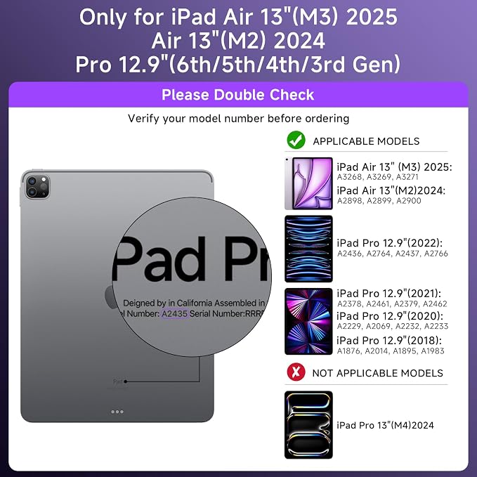 Transparent Case with Keyboard for iPad Air 13 Inch, iPad Pro 12.9 Inch - Image 2