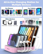 MSTJRY Charging Station for Multiple Devices : 5 Port Multi USB-A Charger - Image 6
