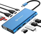 UtechSmart 11 in 1 Docking Station, Triple Monitors USBC Laptop Docking Station by UtechSmart