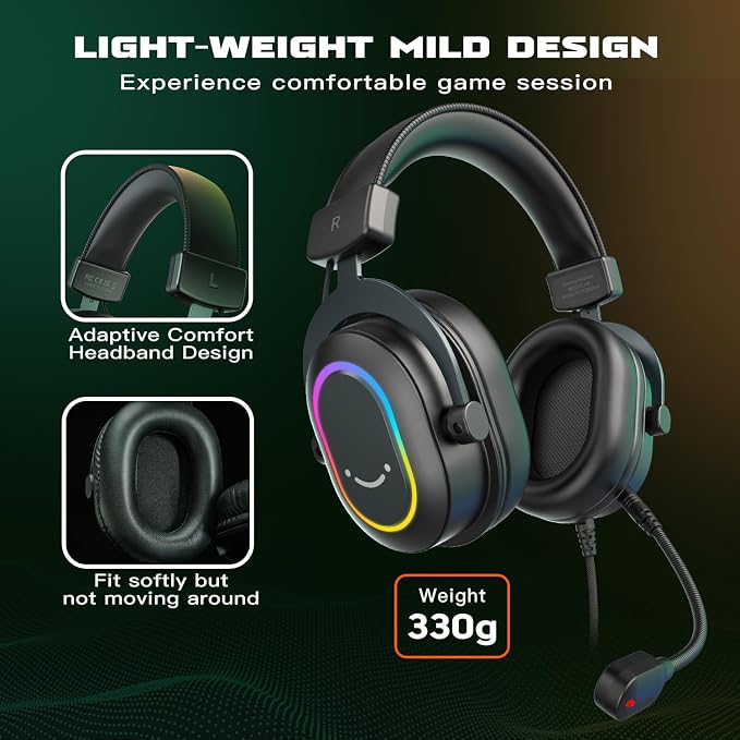 FIFINE Gaming Headset for PC-Wired Headphones - Image 8