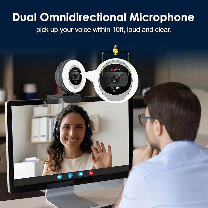 Angetube Webcam, 2K Streaming Webcam - Image 8