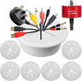 6Pack TV Cord Hider, 2-3/8" in Wall Cable Management Kit, Cord Hider by RONGWI