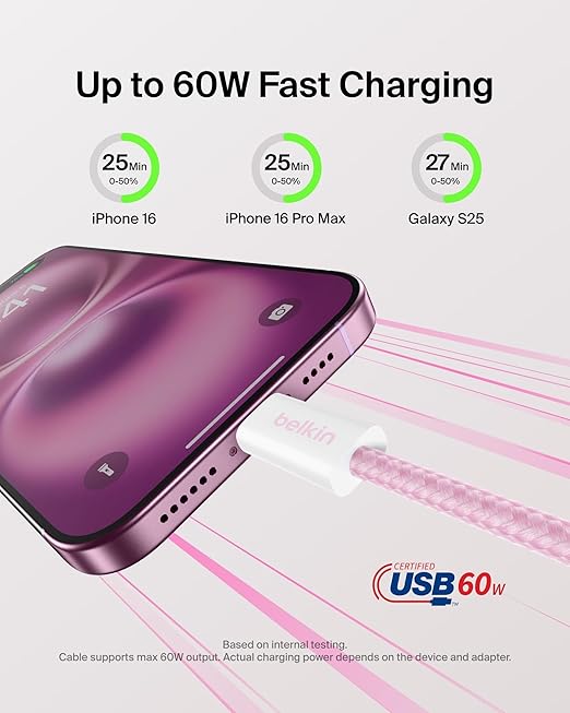 Belkin USB C to USB C Cable, 60W - Image 2
