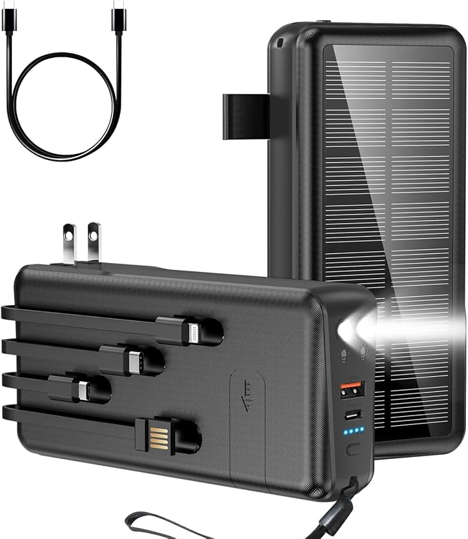 Portable Charger with Built in Cable and Wall Plug 50000mAh PD30W Fast Charging by boogostore