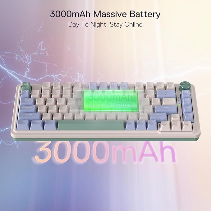 Redragon K673 PRO 75% Wireless Gasket RGB Gaming Keyboard, 3-Modes 81 Keys - Image 8