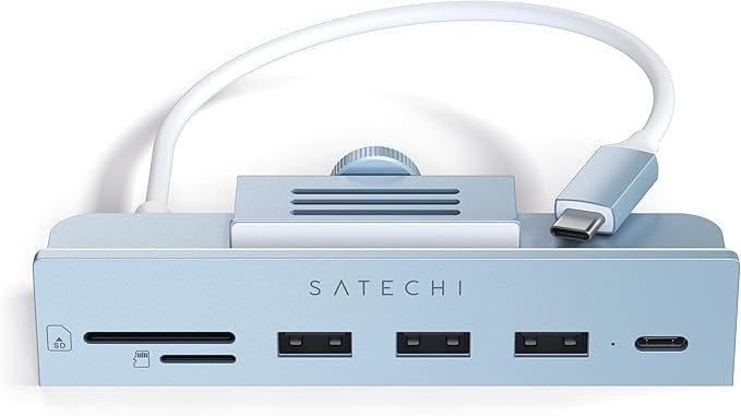 Satechi Clamp Hub USB-C – USB-C Data Port, USB-A 3.0 Data Ports, Micro/SD Card by Satechi
