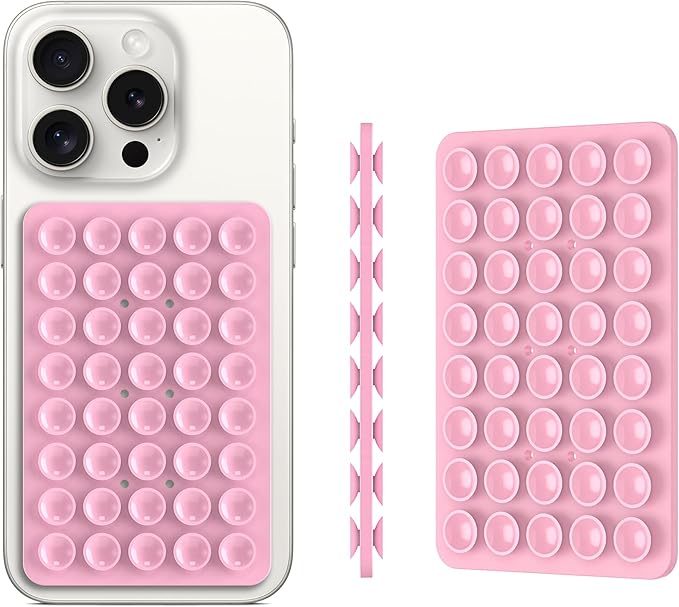 2PACK Silicone Double Sided Suction Phone Case Mount, Detachable Hands Free & - Image 2